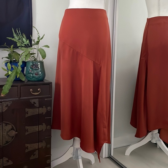 Target Who What Wear Orange Slip Skirt, Size 14 - Picture 2 of 8